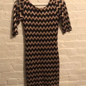 Black & Gold Mini Dress